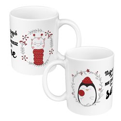 Kubek 330 ml kolorowy z pięknym mottem - Najpiękniejszych chwil nie zaplanujesz...". 2