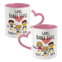 Kubek dla babci - Gang babci Stasi - uchwyt serce.