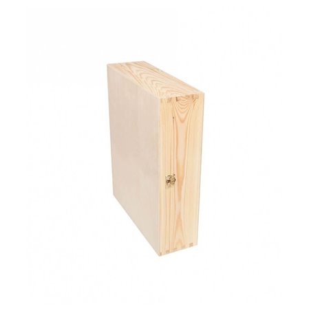 Grawerowana skrzynka na wino z kieliszkiem - personalizacja.