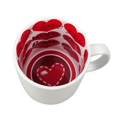 Kubek 330 ml z wnętrzem w serca z grafiką uroczego misia... 2