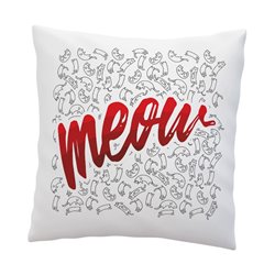 Poduszka dla miłośników kotów - meow.
