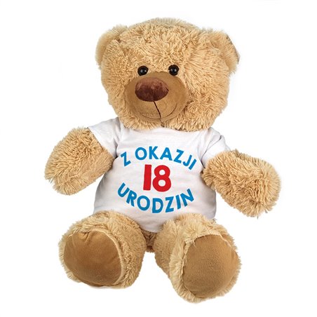 Miś duży na 18 urodziny dla siostry - dwustronny nadruk.