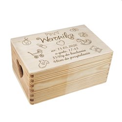 Kuferek wspomnień - prezent z okazji narodzin, chrztu, urodzin.