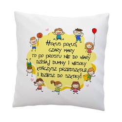 Poszewka dla przedszkolaków na zakończenie przedszkola.