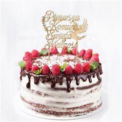 Topper na tort - Pierwsza Komunia Święta- z imieniem dziecka. 2