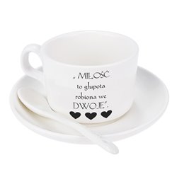 Filiżanka "Miłość to głupota robiona we dwoje"- wzór 2.