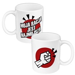 Zabawny kubek 330 ml kolorowy z napisem - Moja racja jest najmojsza. 2