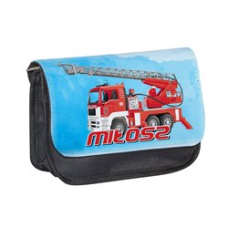 Piórnik personalizowany z imieniem dziecka z grafiką "Straż Pożarna".