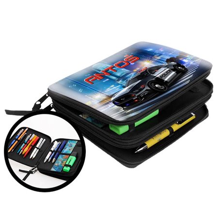 Duży piórnik dwukomorowy dla pierwszoklasisty - Policja - zmień imię.