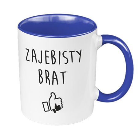 Kubek 330 ml kolorowy specjalnie dla brata - zajebisty brat.