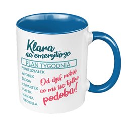 Kubek 330 ml kolorowy specjalnie dla emeryta.