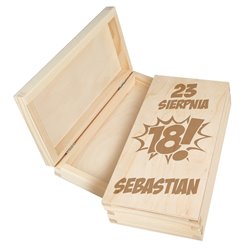 Pudełko na pieniądze na 18-stkę.