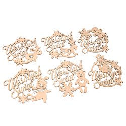 Eko bombki na choinkę Wesołych świąt - komplet 6szt.