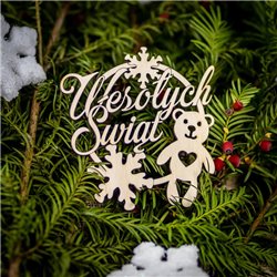 Eko bombki na choinkę Wesołych świąt - komplet 6szt. 2