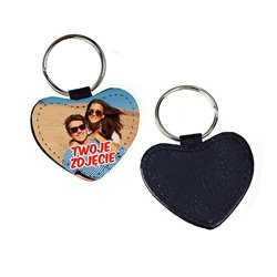 Brelok skóropodobny ze zdjęciem Klienta - czarny tył lub... 2