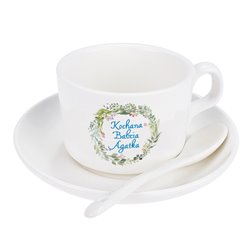Filiżanka dla babci Kochana Babcia Agatka - zmień imię.