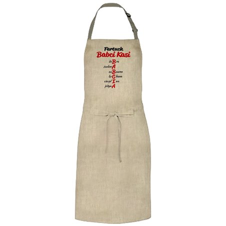 Fartuch z nadrukiem specjalnie na dzień babci - zmień imię.