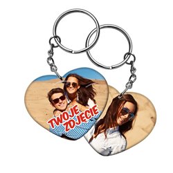 Brelok plastikowy dwustronny z 2 zdjęciami Klienta.