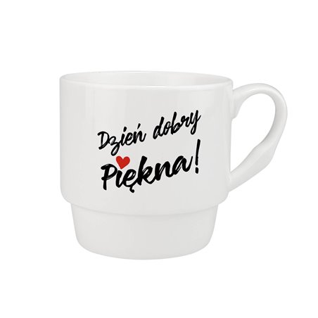 Kubek 300 ml specjalnie dla niej - Dzień dobry Piękna - cytat.