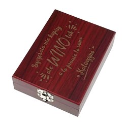 Zestaw do wina z grawerem - Szczęścia nie kupisz...