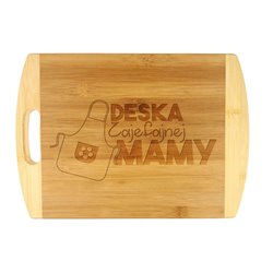 Deska do krojenia zajefajnej mamy, bambusowa z grawerem - super prezent na dzień mamy.