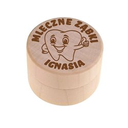 Pudełko z grawerem na mleczne ząbki dla wróżki zębuszki.