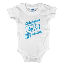 Body dla maluszka z napisem - Chluśniem, bo nie uśniem. 2