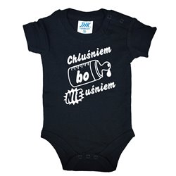 Body dla maluszka z napisem - Chluśniem, bo nie uśniem. 2