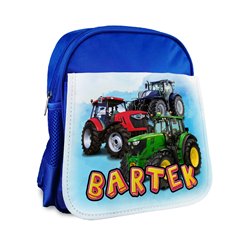 Plecak dla przedszkolaka - niebieski, bądź czarny- Traktor z imieniem - różne wzory- . 2