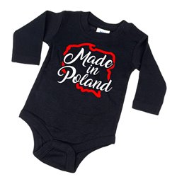 Body dla maluszka z napisem - Made in Poland - wzór 1.