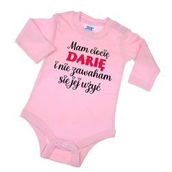 Body dla maluszka ze śmiesznym napisem - Mam ciocię i nie zawaham się jej użyć.