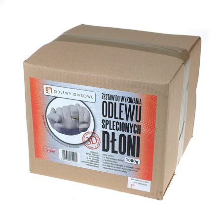 Zestaw do odlewu splecionych dłoni - z okazji ślubu, na Walentynki, rocznicę...- wersja z wiaderkiem 1kg.