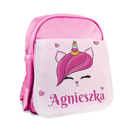 Plecak dla przedszkolaka z jednorożcem oraz imieniem- różne kolory.