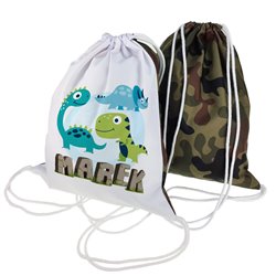 Super worko-plecak moro z imieniem - dinozaury różne wzory.