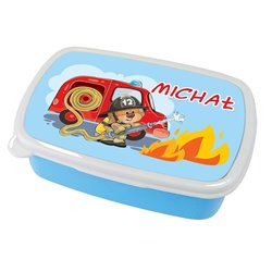 Pudełko na kanapki - śniadaniówka "Straż pożarna" z imieniem Twojego dziecka.