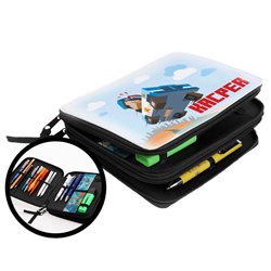 Duży piórnik dwukomorowy dla pierwszoklasisty - Minecraft Policja - zmień imię. 2