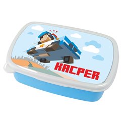 Pudełko na kanapki - śniadaniówka "Minecraft policja" z imieniem Twojego dziecka.