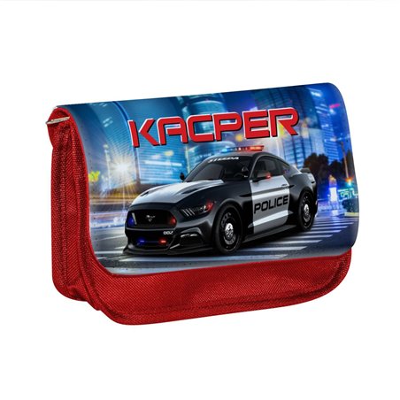 Piórnik personalizowany z imieniem dziecka z grafiką Policja.