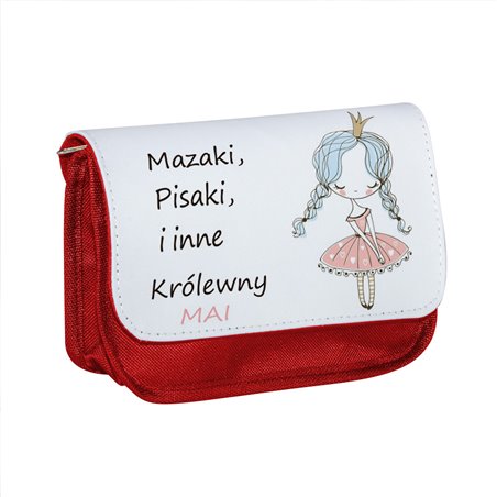 Piórnik personalizowany z imieniem dziecka z grafiką "Królewna Maja".