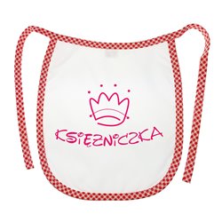 Śliniak z nadrukiem "Księżniczka" to wspaniały pomysł na dodatek do prezentu z okazji narodzin, chrzcin lub innej okazji.