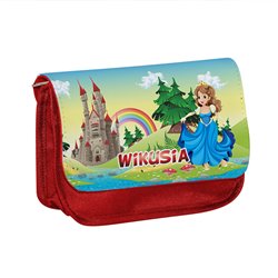 Piórnik personalizowany z imieniem dziecka z grafiką "Królewna".