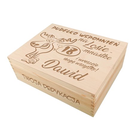 Zabawny niezbędnik 18-latka z grawerem życzeń (Łosiemnastka).