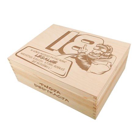 Niezbędnik 18-latka z grawerem życzeń (grafika z gorylem).