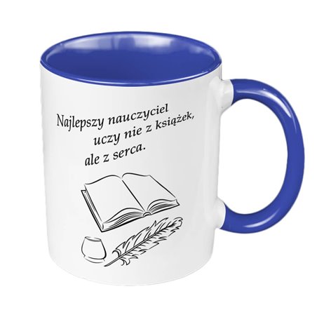 Kubek 330 ml kolorowy dla nauczyciela - "Najlepszy nauczyciel".