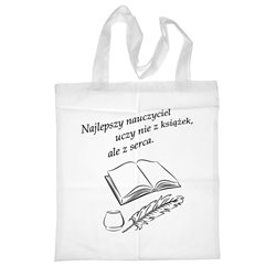 Super torba na zakupy z długimi uszami -  " Najlepszy nauczyciel uczy nie z książek, ale z serca." 2