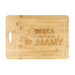 Deska do krojenia zajefajnej mamy, bambusowa - super prezent na dzień mamy.