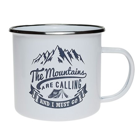 Duży kubek emaliowany The mountains are calling and I must go!