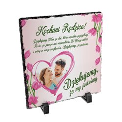 Foto granit (płyta granitowa) z Twoim zdjęciem i personalizacją - podziękowania dla rodziców, zupełna nowość, 20 x 20cm!!! 2