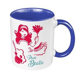 Kubek 330 ml kolorowy dla Pani Sprzątaczki - personalizowany z imieniem. 2