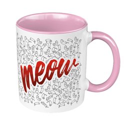 Kubek 330 ml kolorowy z grafiką dla miłośnika kotów. 2